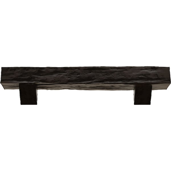 Kit W/ Breckinridge Corbels, Premium Walnut, 6H  X 10D X 84W Riverwood Faux Wood Fireplace ManteL